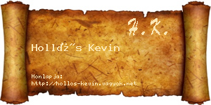 Hollós Kevin névjegykártya